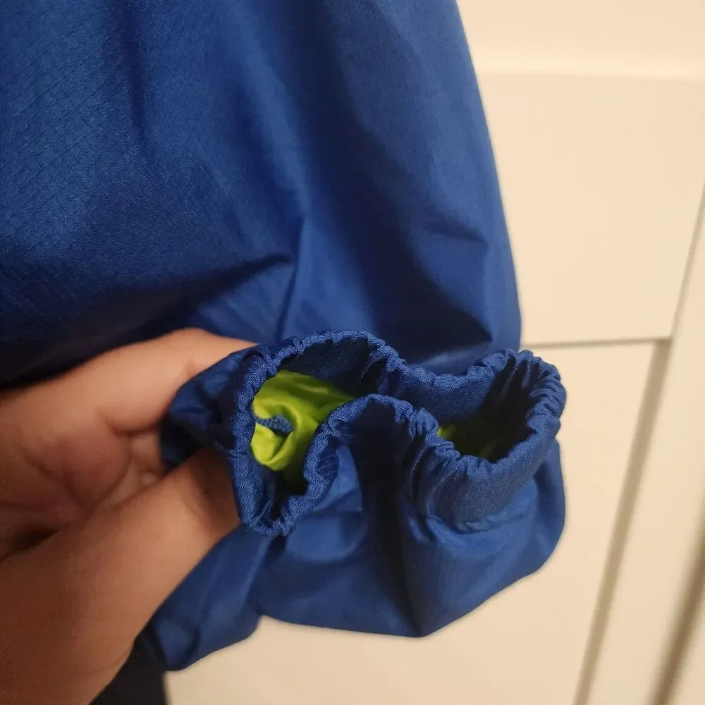 Eddie Bauer Blue & Green Rain Jacket Unisex Kids Size Medium 10/12